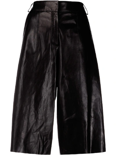 Shop Arma Leather Trousers Black
