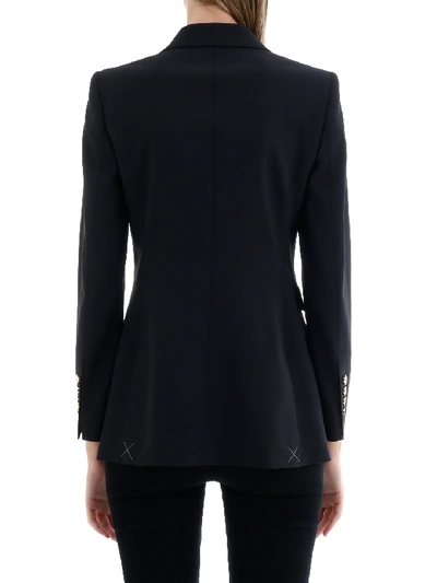 Shop Dolce & Gabbana Stretch Wool Jacket In Black