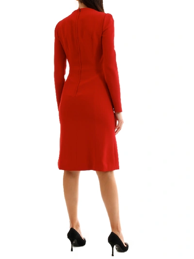 Shop Dolce & Gabbana Dress In Cady Red