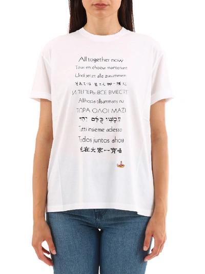 Shop Stella Mccartney T-shirt "all Togther Now" In White