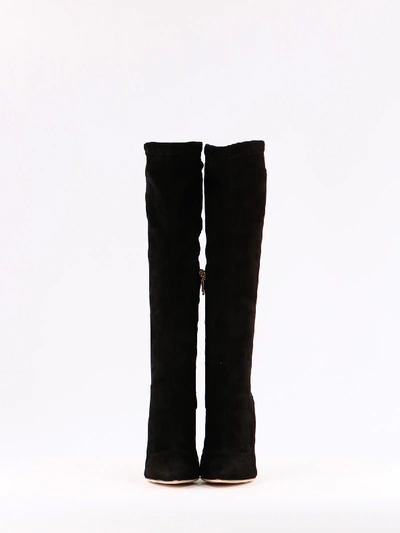 Shop Dolce & Gabbana Black Suede Stretch Boot