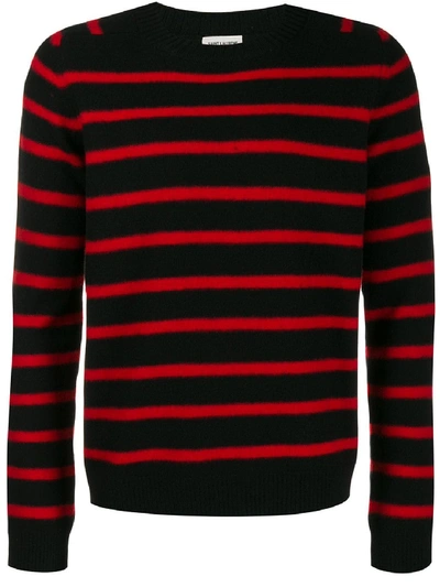 Shop Saint Laurent Sailor Sweater In Felted Wool In Red