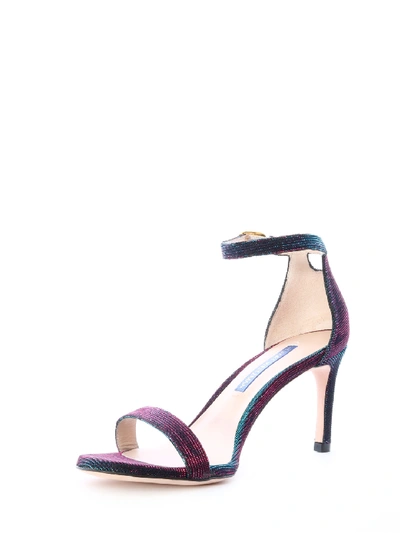 Shop Stuart Weitzman Sandal Iridescent In Printed