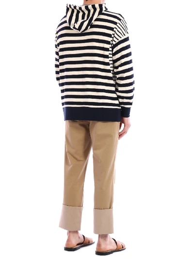 Shop Loewe Striped Sweatshirt In Blue