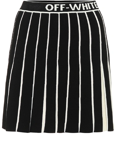 Shop Off-white Knit Mini Skirt In Black