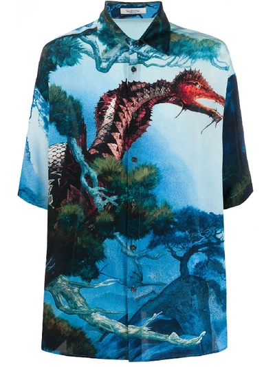 Shop Valentino Shirt Dragon Garden In Printed