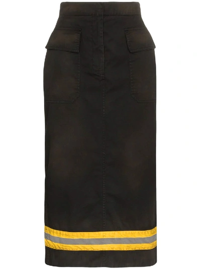 Shop Calvin Klein 205w39nyc Skirt With Reflective Band In Black