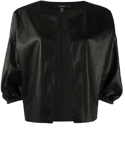 Shop Arma Leather Jacket Black