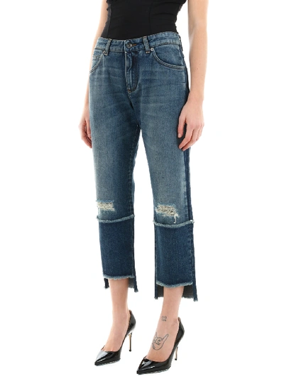 Shop Dolce & Gabbana Blue Jeans With Tears