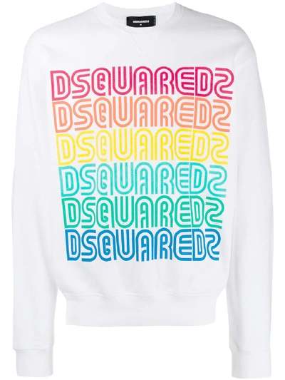 Shop Dsquared2 Sweatshirt Logo White