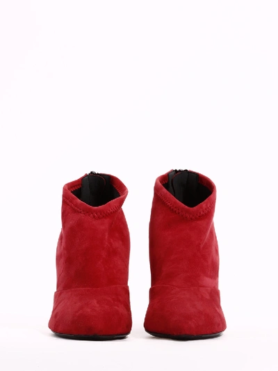 Shop Roger Vivier Ankle Boot Choc Real V Red