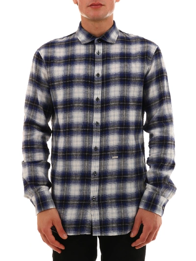 Shop Dsquared2 Check Shirt In Blue