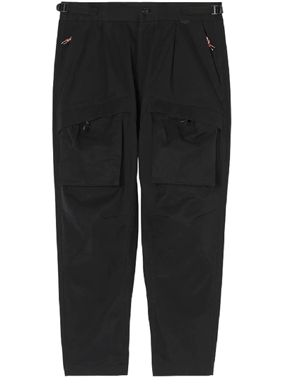 Shop Burberry Cargo Trousers Black