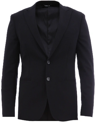 Tonello Black Wool Jacket In Black