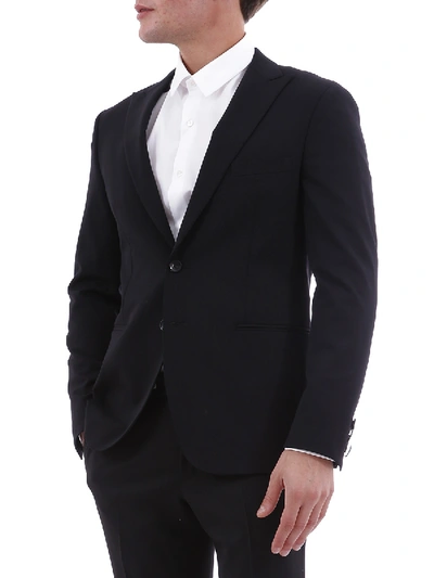 Tonello Black Wool Jacket In Black