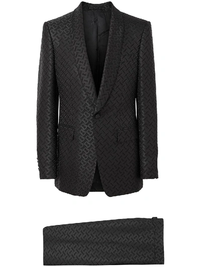 Shop Burberry Tuxedo Jacquard Monogram In Black