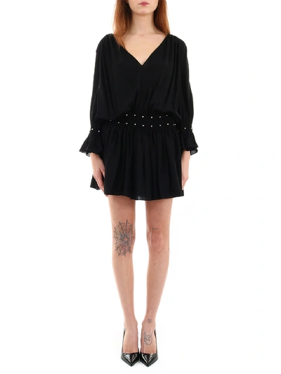 Shop Saint Laurent Dress With Studs In Black