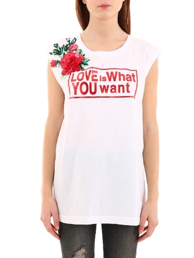 Shop Dolce & Gabbana T-shirt With Flower In White