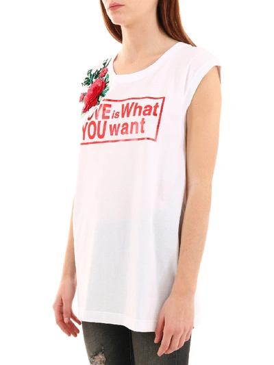 Shop Dolce & Gabbana T-shirt With Flower In White