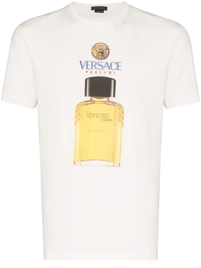 Shop Versace T-shirt Perfume White