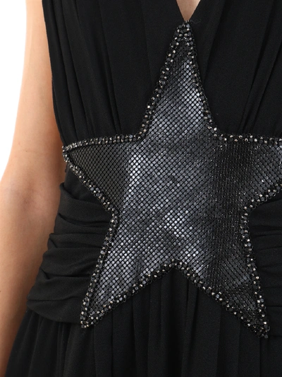 Shop Saint Laurent Dress With Star In Black