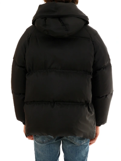 Shop Valentino Hooded Coat 2099 In Black