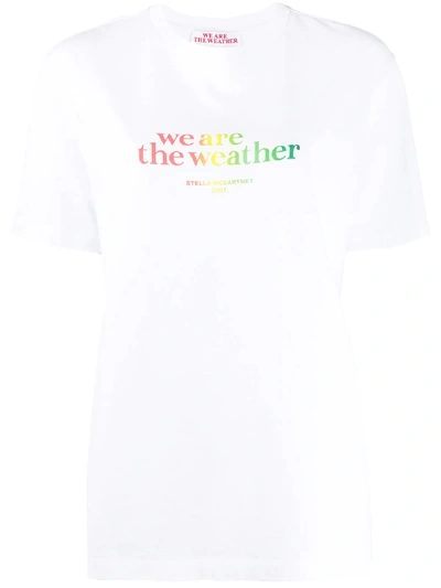 Shop Stella Mccartney We Are The Weather T-shirt In White