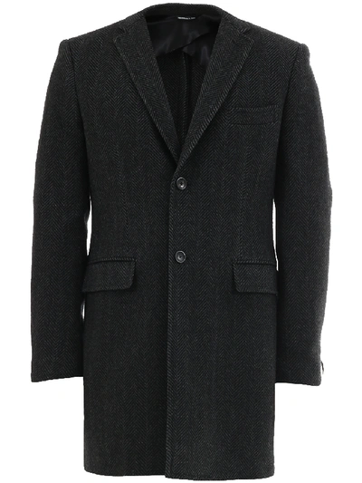 Shop Tonello Dark Gray Coat In Grey