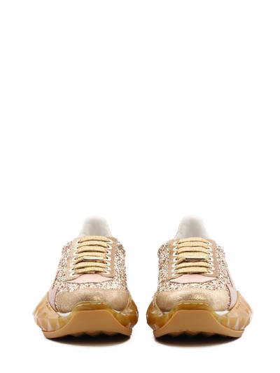 Shop Jimmy Choo Sneakers Diamond Gold Glitter