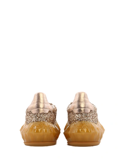 Shop Jimmy Choo Sneakers Diamond Gold Glitter