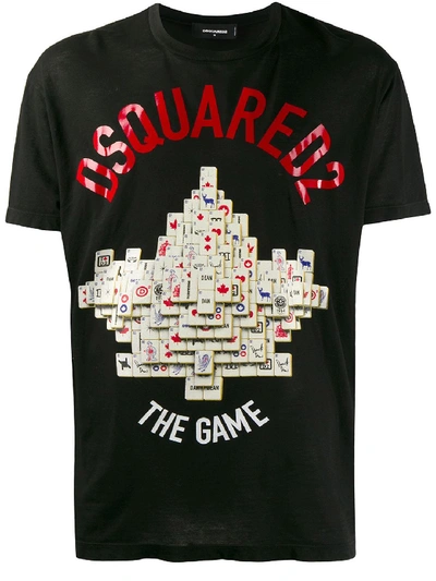 Shop Dsquared2 T-shirt The Game Black