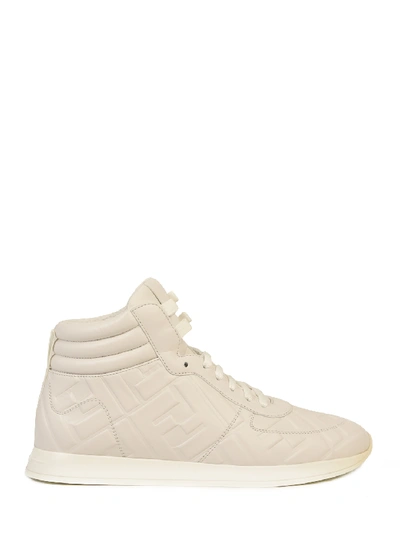 Shop Fendi High-top Sneaker In White Leather