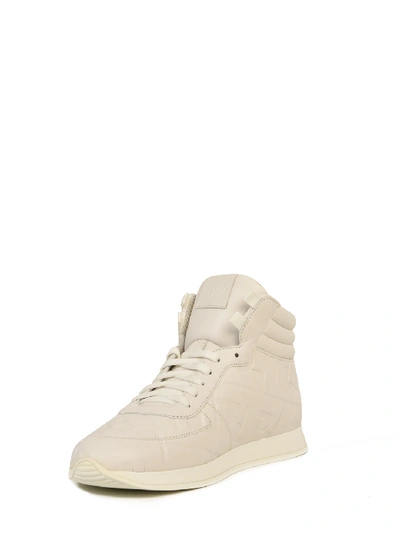 Shop Fendi High-top Sneaker In White Leather