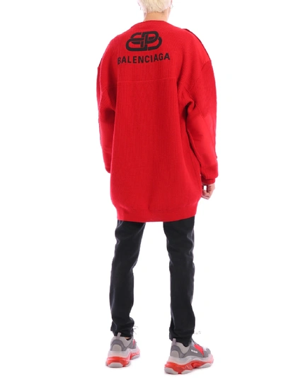 Shop Balenciaga Red Wool Sweater