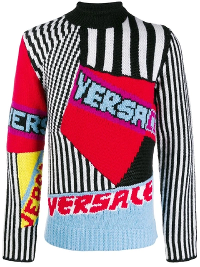 Shop Versace Wool Sweater In Printed