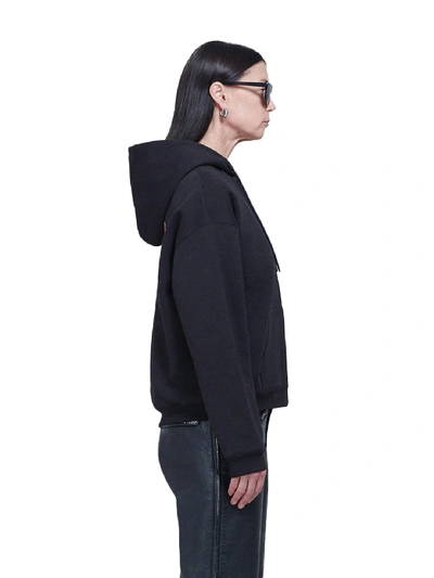 Shop Balenciaga Felpa Uniform Zip-up Con Cappuccio In Black