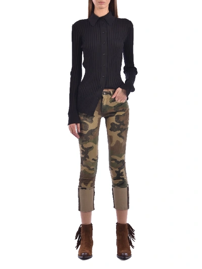 Shop R13 Skinny Jeans Camouflage In Green