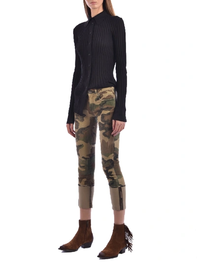 Shop R13 Skinny Jeans Camouflage In Green
