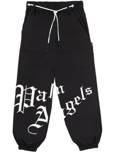Shop Palm Angels New Gothic Sweatpants Black