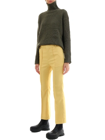 Shop Plan C Yellow Tailored Trousers