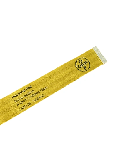 Shop Off-white Yellow Buckle Belt