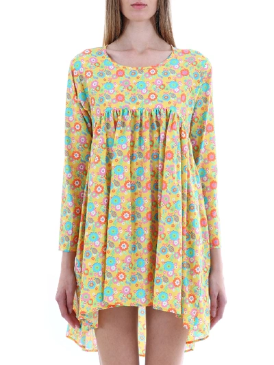 Jeremy Scott Yellow Floral Dress - Atterley In Yellow