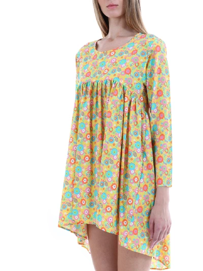 Jeremy Scott Yellow Floral Dress - Atterley In Yellow