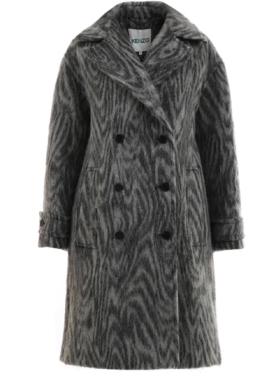 Shop Kenzo Cappotto Grigio In Grey