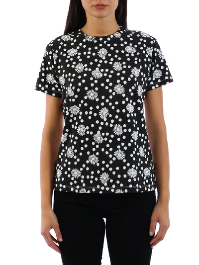 Shop Emanuel Ungaro T-shirt With Flowers In White