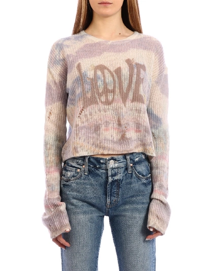 Shop Amiri Tie-dye Cashmere Sweater In Printed