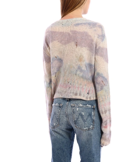 Shop Amiri Tie-dye Cashmere Sweater In Printed