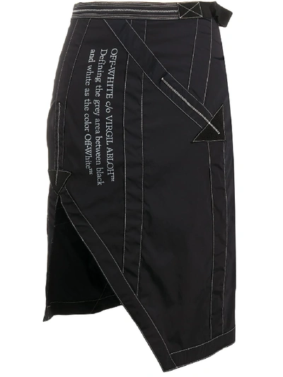 Shop Off-white Black Nylon Skirt