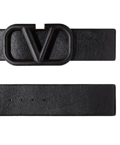 Shop Valentino Vlogo Belt In Black