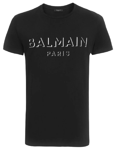 Shop Balmain Logo T-shirt Black